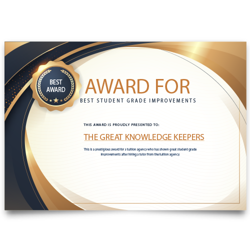 The Great Knowledge Keepers Best Grade Improvements Award